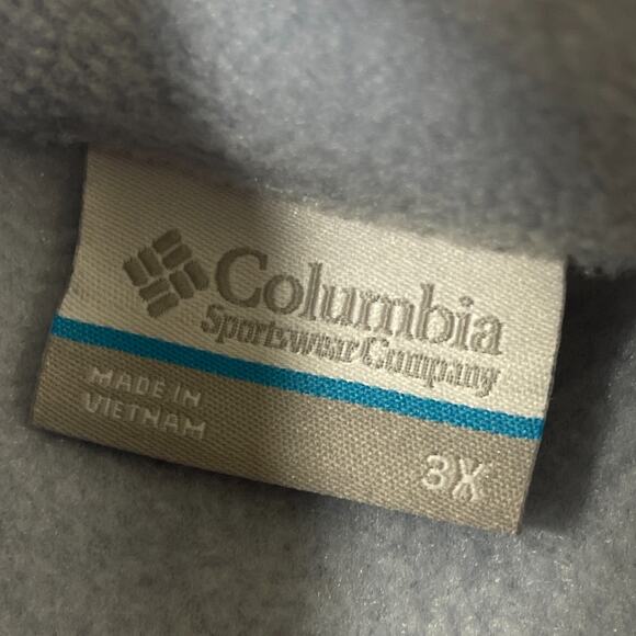Columbia Jacket Womens 3X Plus Blue Fleece Sweater Pullover - Picture 3 of 10